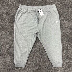 Nike Sportswear Club Fleece Mid Rise Joggers Women 3X Heather Grey Standard Fit